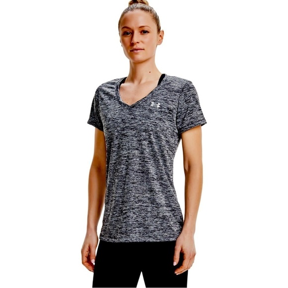UNDER ARMOUR • Women's UA Tech™ Twist V-Neck Short Sleeve Top Shirt - Picture 7 of 8
